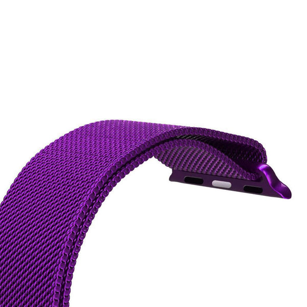 Touch Rage Milanese Loop, Magnetic Closure Clasp, for Series 1 and Series 2 Apple Watch,  Purple