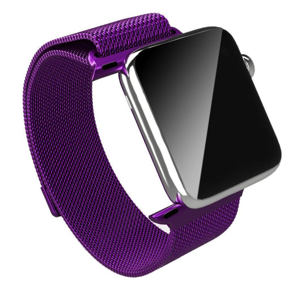 Touch Rage Milanese Loop, Magnetic Closure Clasp, for Series 1 and Series 2 Apple Watch,  Purple