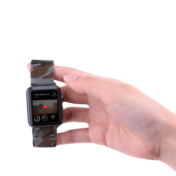 Touch Rage Milanese Loop, Magnetic Closure Clasp, for Series 1 and Series 2 Apple Watch, Camo
