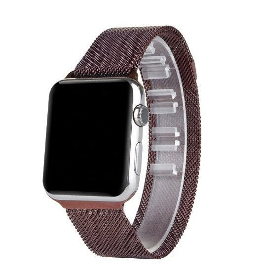Touch Rage Milanese Loop, Magnetic Closure Clasp, for Series 1 and Series 2 Apple Watch, Mocha