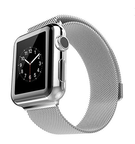 Touch Rage Milanese Loop, Magnetic Closure Clasp, for Series 1 and Series 2 Apple Watch,  Silver