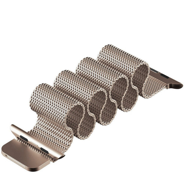 Touch Rage Milanese Loop, Magnetic Closure, for Series 1 and Series 2 Apple Watch,  Vintage Gold