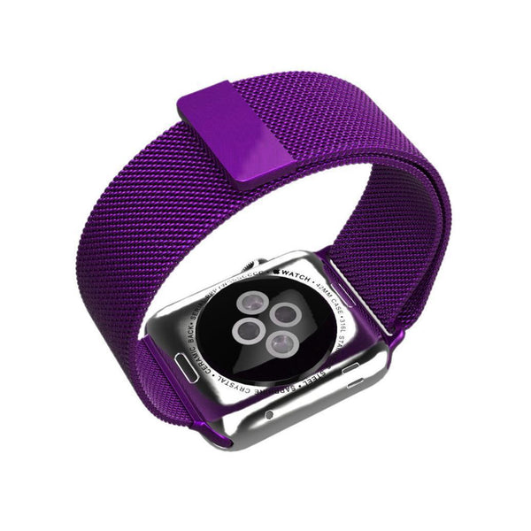 Touch Rage Milanese Loop, Magnetic Closure Clasp, for Series 1 and Series 2 Apple Watch,  Purple