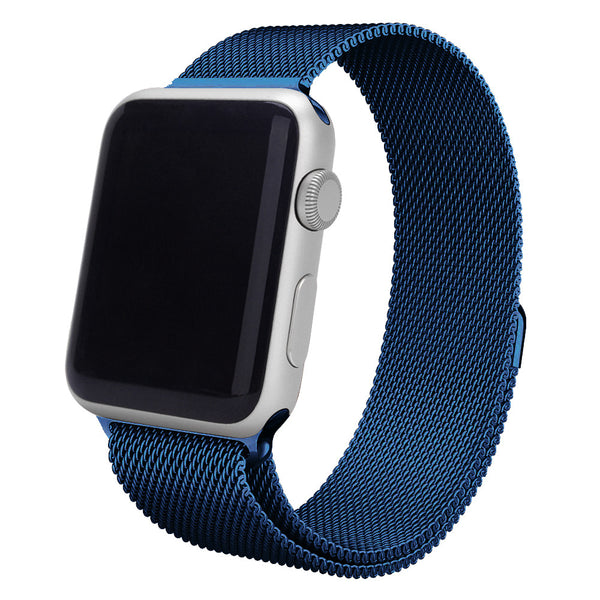 Touch Rage Milanese Loop, Magnetic Closure Clasp, for Series 1 and Series 2 Apple Watch, Blue