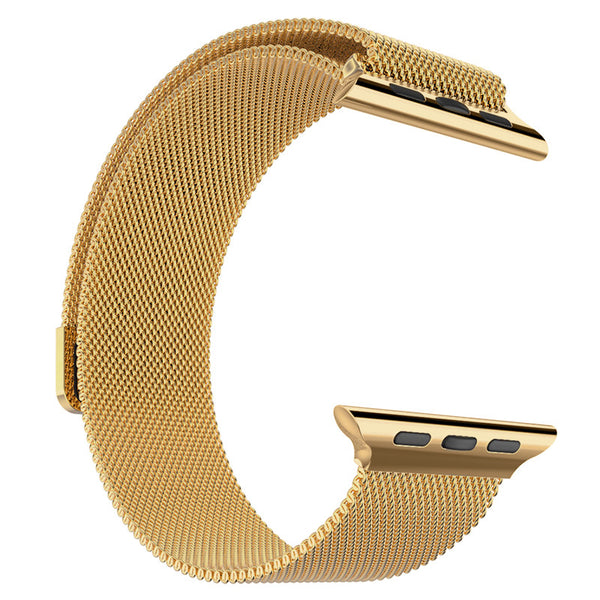 Touch Rage Milanese Loop, Magnetic Closure Clasp, for Series 1 and Series 2 Apple Watch, Gold