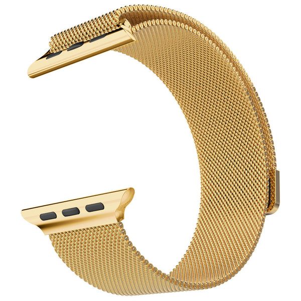 Touch Rage Milanese Loop, Magnetic Closure Clasp, for Series 1 and Series 2 Apple Watch, Gold