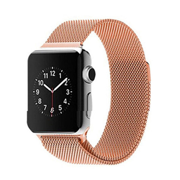 Touch Rage Milanese Loop, Magnetic Closure Clasp, for Series 1 and Series 2 Apple Watch, Rose Gold