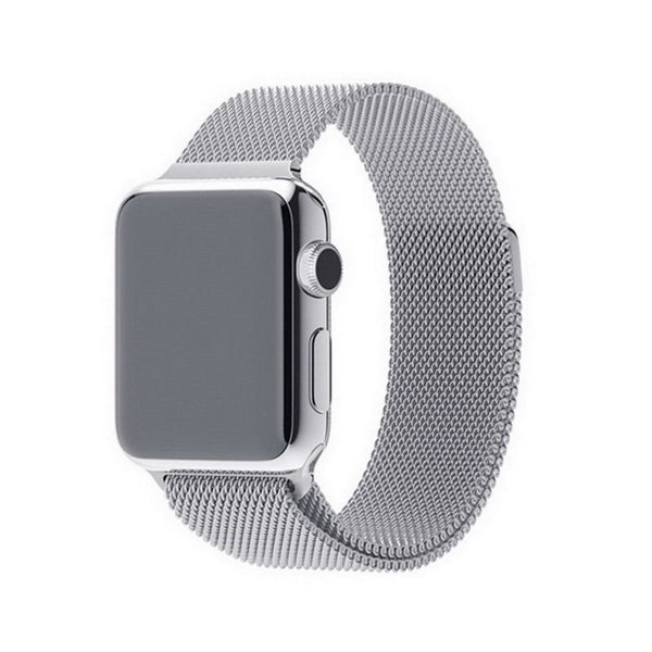 Touch Rage Milanese Loop, Magnetic Closure Clasp, for Series 1 and Series 2 Apple Watch,  Silver