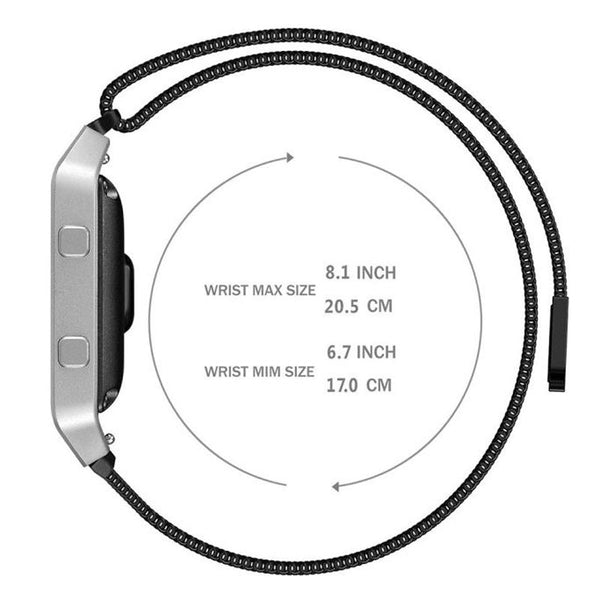 Touch Rage Milanese Loop, Magnetic Closure, for Fitbit Blaze Smartwatch, Black
