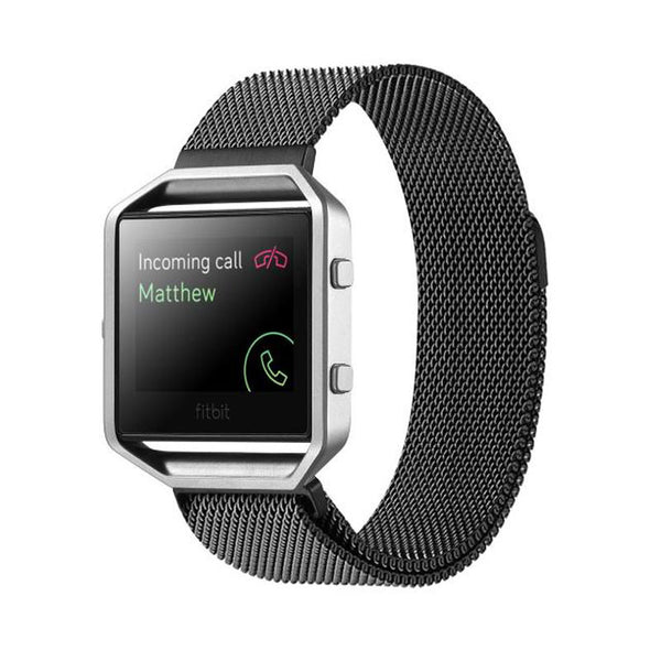 Touch Rage Milanese Loop, Magnetic Closure, for Fitbit Blaze Smartwatch, Black