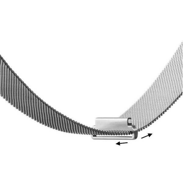 Touch Rage Milanese Loop, Magnetic Closure, for Fitbit Blaze Smartwatch, Silver